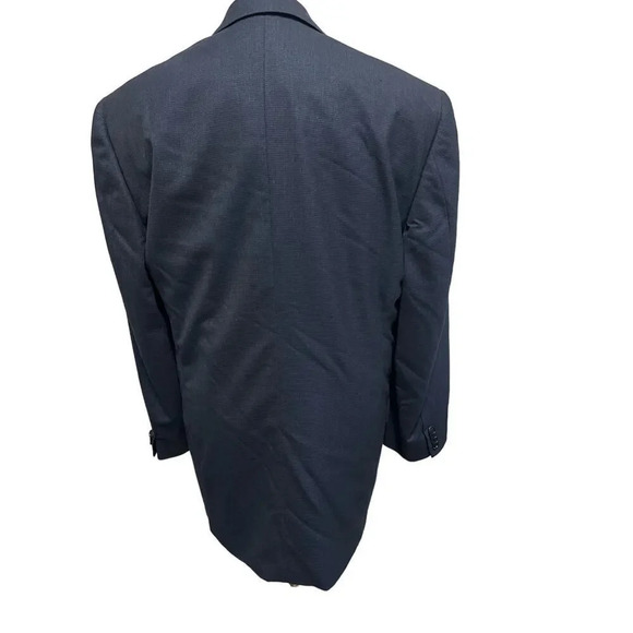 Ermenegildo Zenga 100% Wool Suit Jacket Size 44 Regular Navy Office Business - Picture 4 of 8